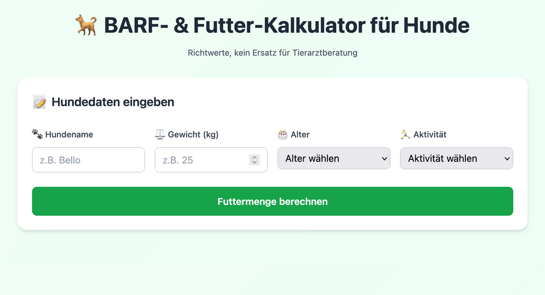 Richtige Futtermenge für deinen Hund – Leitfaden mit Futterrechner